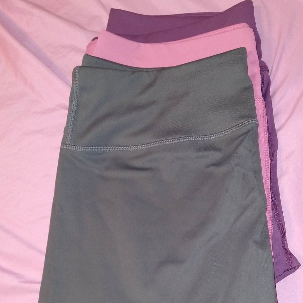 3 Multi Color Sportwear Yoga Biker Style Shorts XL